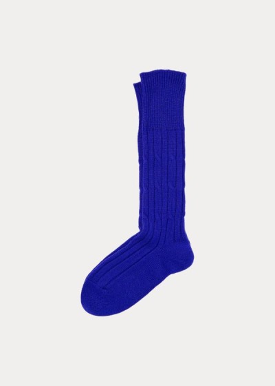 Calcetines Polo Ralph Lauren Hombre Azules - Cable-Knit Cashmere - MBTPE4931